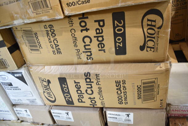 PALLET LOT of 29 BRAND NEW Boxes Including 2 Box Avantco 177FRYGUARD 18 Gauge Stainless Steel Splash Guard for FF and EF Series - 20 1/2" x 18", 2 Box 129MCR16B Choice 16 oz. Black 6 1/4" Round Microwavable Heavy Weight Container with Lid - 150/Case, 128HD16COMBO OneUp by Choice Kraft 2-Ply Wide Interfold 6 1/2" x 8 1/2" Dispenser Napkin - 6000/Case, 500TO883C3 Choice 8" x 8" x 3" Microwaveable 3-Compartment Black / Clear Plastic Hinged Container - 100/Case, 2 Box 500TO993 Choice 9" x 9" x 3" Microwavable 1-Compartment Black / Clear Plastic Hinged Container - 100/Case, 21480CWCCL Cambro 80CWC135 Camwear 1/8 Size Clear Polycarbonate Flat Lid, 2 Box 760SOUP8KFT EcoChoice 8 oz. Kraft Paper Food Cup with Vented Lid - 250/Case, 2 Box 50020C Choice 20 oz. Coffee Print Poly Paper Hot Cup - 600/Case, 3 Box 5014455HVY Lavex Hercules 56 Gallon 2 Mil 44" x 55" Low Density Heavy-Duty BlackCan Liner / Trash Bag - 50/Case, 130HCUTKWR Visions Individually Wrapped White Heavy Weight Plastic Knife - 1000/Case, Fineline 42RCL2432 Conserveware PETE Dome Lid for 24/32 oz. Rectangular Bowls - 300/Case, 130WSPOON Choice Medium Weight White Plastic Teaspoon - 1000/Case, 760BB12 Carnival King 12 oz. Clear Plastic Banana Split Boat - 500/Case, Bar Height Stool. 29 Times Your Bid! - Image 8 of 12