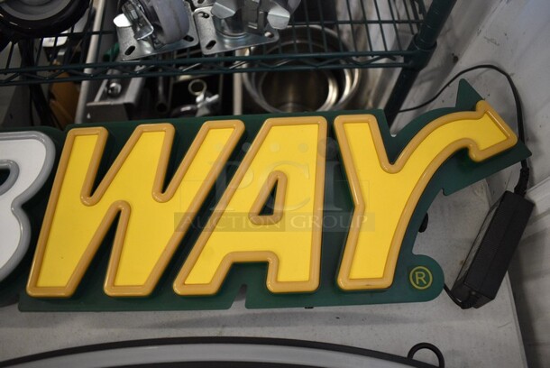 Subway Light Up Sign. 34x2.5x9. - Image 3 of 4
