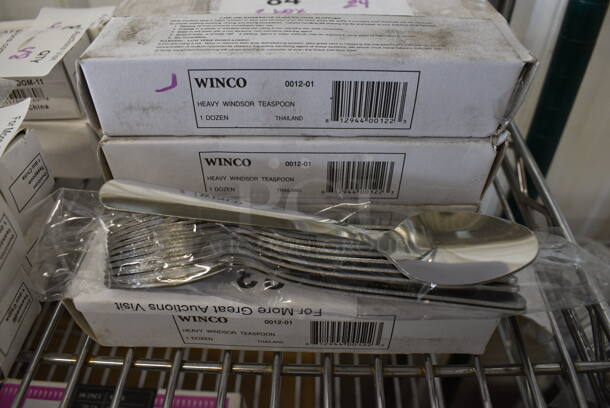 48 BRAND NEW IN BOX! Winco 0012-01 Stainless Steel Heavy Windsor Teaspoons. 6". 48 Times Your Bid! - Image 2 of 3
