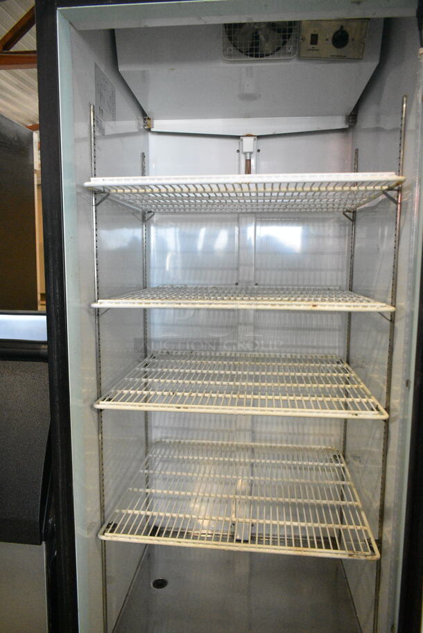 Avantco 178GDC23 Metal Commercial Single Door Reach In Cooler Merchandiser w/ Poly Coated Racks on Commercial Casters. 115 Volts, 1 Phase. Tested and Working! - Image 2 of 5
