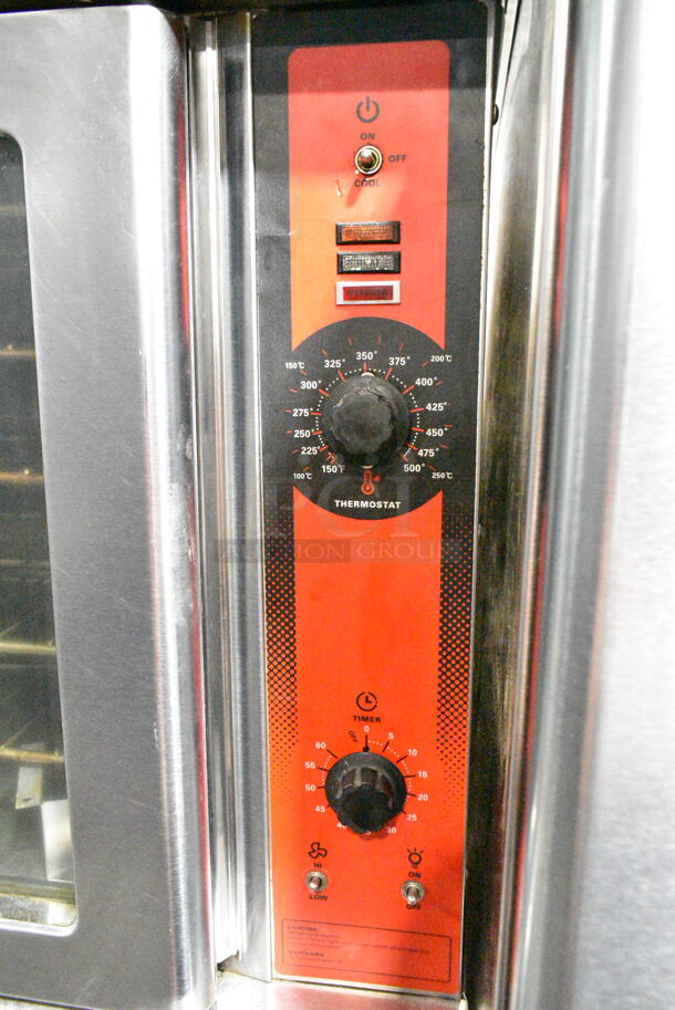 2 Vulcan VC6GD-SEFCAM5 Stainless Steel Commercial Natural Gas Powered Full Size Convection Oven w/ View Through Doors, Metal Oven Racks and Thermostatic Controls. 2 Times Your Bid!  - Image 3 of 10