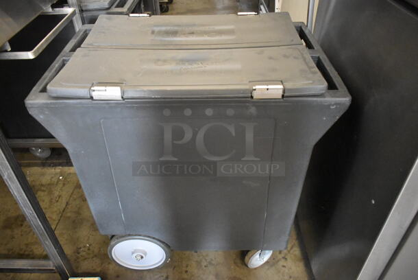 Howe Stainless Steel Commercial Ice Head on CP1500 Stainless Steel Ice Bin w/ 2 Black Poly Portable Ice Bins. 120 Volts, 1 Phase - Image 10 of 12