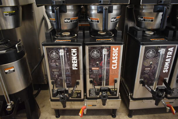 2012 Bunn DUAL SH DBC Stainless Steel Commercial Countertop Coffee Machine w/ Hot Water Dispenser, 2 Satellite Servers and 2 Metal Brew Baskets. 120/240 Volts, 1 Phase. - Image 4 of 6