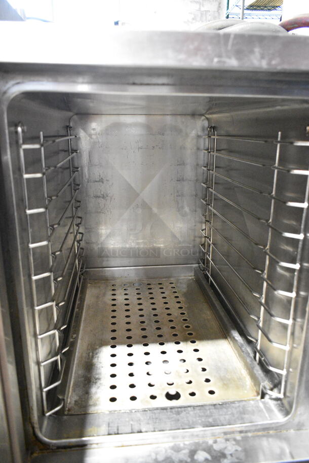 Market Forge TS-5E Turbo Steam Stainless Steel Commercial Countertop Single Deck Steam Cabinet.  - Image 3 of 6