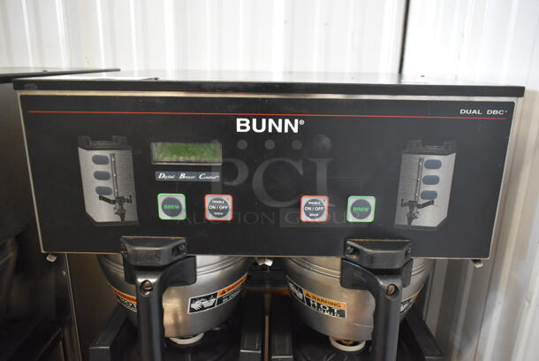 2012 Bunn DUAL SH DBC Stainless Steel Commercial Countertop Coffee Machine w/ Hot Water Dispenser, 2 Satellite Servers and 2 Metal Brew Baskets. 120/240 Volts, 1 Phase. - Image 3 of 6