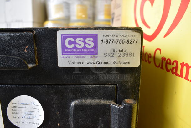 Corporate Safe Specialists Black Metal Single Compartment Safe. Does Not Come w/ Combination. 13x18x15 - Image 4 of 5