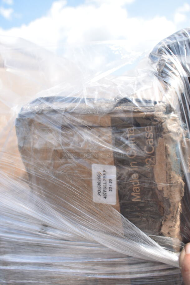 PALLET LOT of 25 BRAND NEW Boxes Including 500LSTRWL Choice 32 oz. Clear Sip-Through Lid with Extra-Wide Opening, C2464BDL Dart PresentaBowls Square Plastic Lids, 127PL400 Choice PET Plastic Lid for 3.25 to 5.5 oz. Souffle Cup / Portion Cup - 2500/Case, 128HD32COMBO Choice Heavy Duty 32 oz. Microwavable Translucent Plastic Deli Container and Lid Combo Pack - 240/Case, 423FW200D ServIt FW200D 12" x 20" Full Size Dual Well Electric Countertop Food Warmer with Digital Controls - 120V, 2000W. 25 Times Your Bid!  - Image 12 of 12