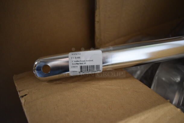 6 BRAND NEW IN BOX! Winco CCB-8R Stainless Steel Bouillon Chinois Strainers. 17x8x9. 6 Times Your Bid! - Image 4 of 4
