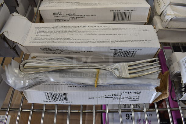 60 BRAND NEW IN BOX! Winco 0005-05 Stainless Steel Dots Dinner Forks. 7.5". 60 Times Your Bid! - Image 2 of 3