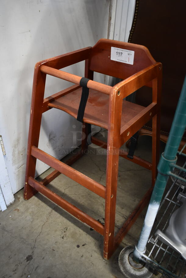 Wood Pattern High Chair. - Image 2 of 2