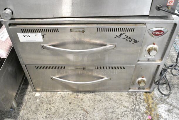 Wells RW-2 Stainless Steel Commercial  2 Drawer Warming Drawer. 208/240 Volts.  - Image 1 of 5