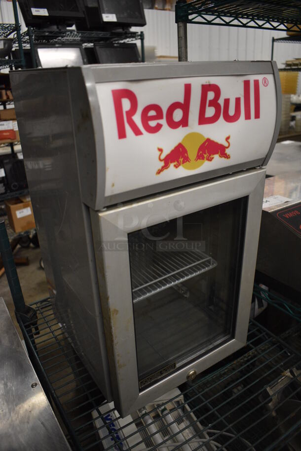 Red Bull Model CTB50 Metal Commercial Mini Cooler Merchandiser. 115 Volts, 1 Phase. 11.5x13.5x22. Tested and Working! - Image 2 of 5