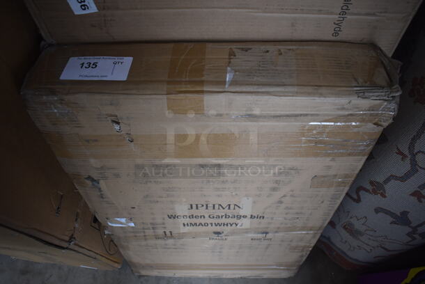 BRAND NEW IN BOX! JPHMN HMA01WHYYJ Wooden Garbage Bin - Image 3 of 3