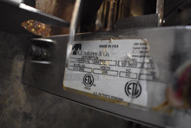 AJ Antunes UTX-200L Stainless Steel Commercial Countertop Electric Powered Universal Toaster. 208 Volts. 24x28x19 - Image 3 of 5