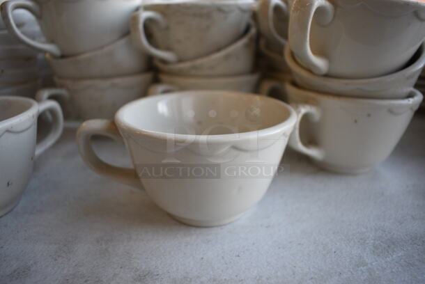 50 White Ceramic Mugs. 5x4x2. 50 Times Your Bid!