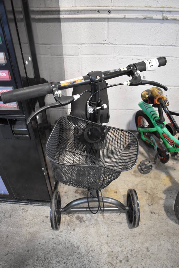 Black Metal Leg Rest Scooter. 17x36x34 - Image 4 of 4