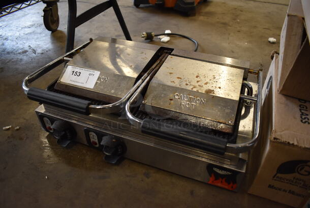 Vollrath Cayenne Stainless Steel Commercial Countertop Electric Powered Double Panini Press. 23x14.5x8. Tested and Working! - Image 6 of 11