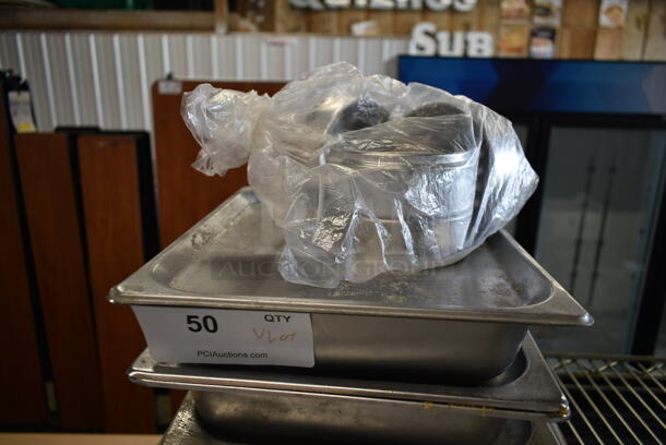ALL ONE MONEY! Lot ofVarious Stainless Steel Drop In Bins - Image 3 of 4