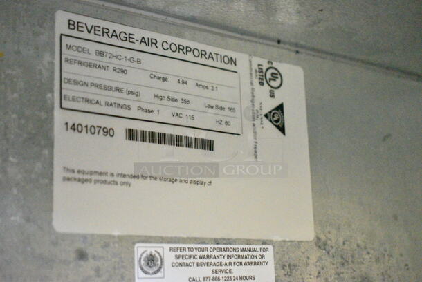 Beverage Air BB72HC-1-G-B Metal Commercial 3 Door Back Bar Cooler Merchandiser. 115 Volts, 1 Phase. Tested and Working! - Image 6 of 6