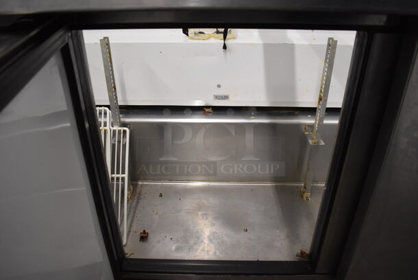 2013 True TSSU-72-30M-B-ST Stainless Steel Commercial Sandwich Salad Prep Table Bain Marie Mega Top on Commercial Casters. 115 Volts, 1 Phase. 72x34x44. Tested and Working! - Image 7 of 8