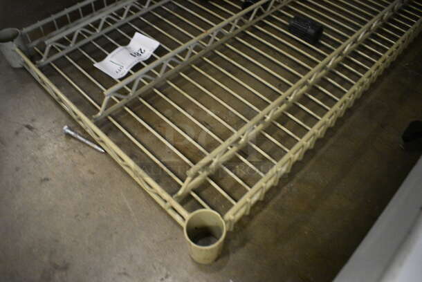 Tan Finish Shelf w/ 6 Pole Pieces. 48x18x1.5 - Image 3 of 3