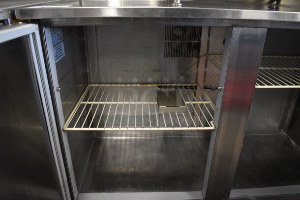 Duke Model RUF-48M Stainless Steel Commercial 2 Door Work Top Cooler w/ Poly Coated Racks on Commercial Casters. 120 Volts, 1 Phase. 48x30x40. Tested and Working! - Image 5 of 6