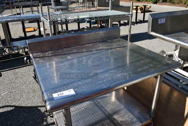 Stainless Steel Table w/ Under Shelf and Back Splash. 36x30x39 - Image 3 of 4