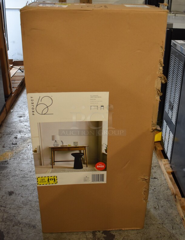 BRAND NEW IN BOX! Project 62 Ellwood Wood Writing Desk with Drawers. Stock Picture Used For Gallery Picture. - Image 2 of 5