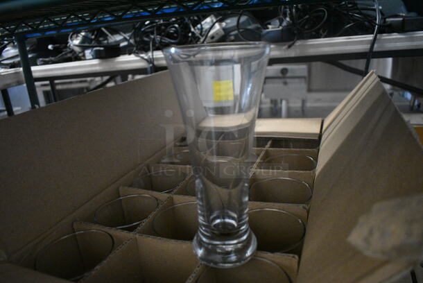 36 BRAND NEW IN BOX! Libbey Flare Pilsner Glasses 3.25x3.25x7. 36 Times Your Bid!