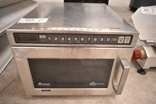 Amana HDC12A2 Stainless Steel Commercial Countertop Microwave Oven. 120 Volts, 1 Phase. (front room) - Item #1114966