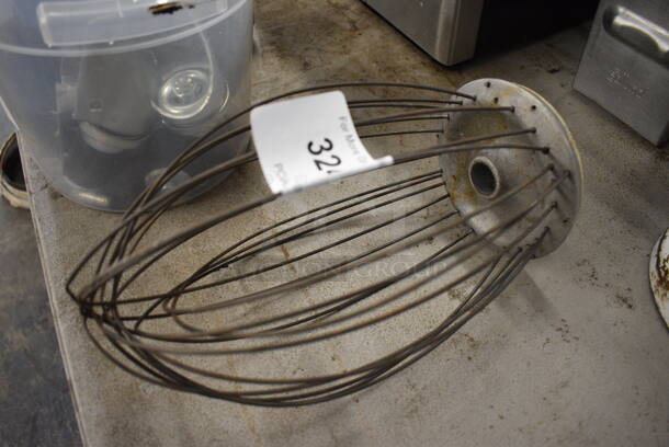 Metal Commercial Whisk Attachment for Hobart Mixer. 7x7x13