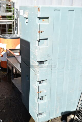 Cambro Poly 2 Door Reach In Portable Catering Cabinet on Commercial Casters. 