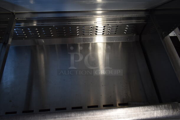 Kelvinator KCMT70.30-HC Stainless Steel Commercial Sandwich Salad Prep Table Bain Marie Mega Top w/ 2 Tier Over Shelf on Commercial Casters. 115 Volts, 1 Phase. Tested and Powers On But Does Not Get Cold - Image 7 of 11