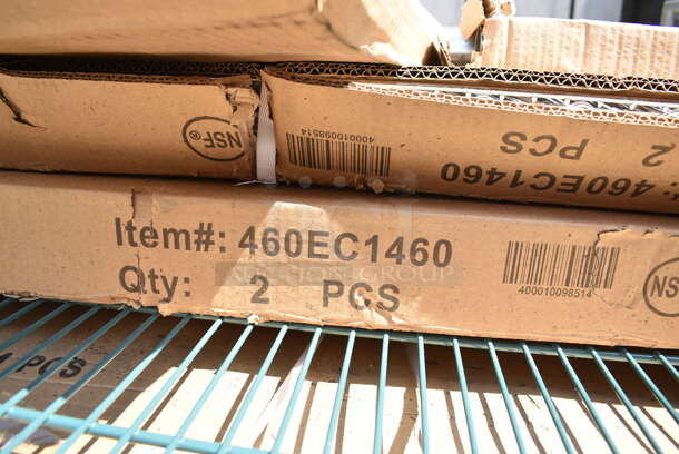 4 BRAND NEW SCRATCH AND DENT! Items; 2 Boxes of 2 Regency 460EC1460 14" x 60" NSF Chrome Wire Shelf, Regency 600UT3072S Adjustable Stainless Steel Work Table Undershelf for 30" x 72" Tables - 18 Gauge and Grene Wire Rack. 4 Times Your Bid! - Image 4 of 6
