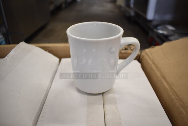 33 BRAND NEW IN BOX! Oneida White Ceramic Mugs. 4x3x4. 33 Times Your Bid!