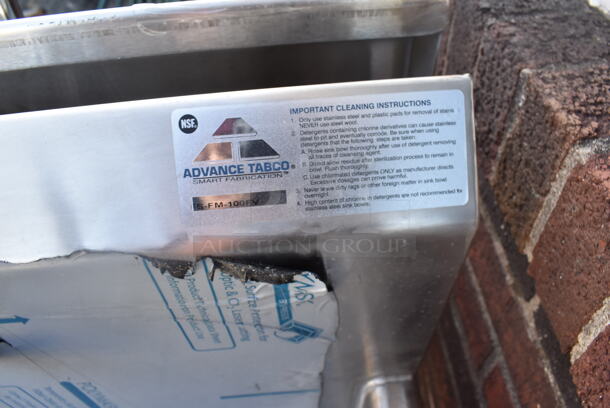 BRAND NEW SCRATCH AND DENT! Advance Tabco FS-FMM-100FV Stainless Steel 16 Gauge Multi Station Hand Sink w/ 5 Faucets, 5 Foot Pedals and Under Shelf. 100x18.5x44 - Image 6 of 6