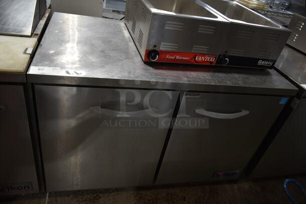 Ikon IUC48R ENERGY STAR Stainless Steel Commercial 2 Door Undercounter Cooler. 115 Volts, 1 Phase. Tested and Working!