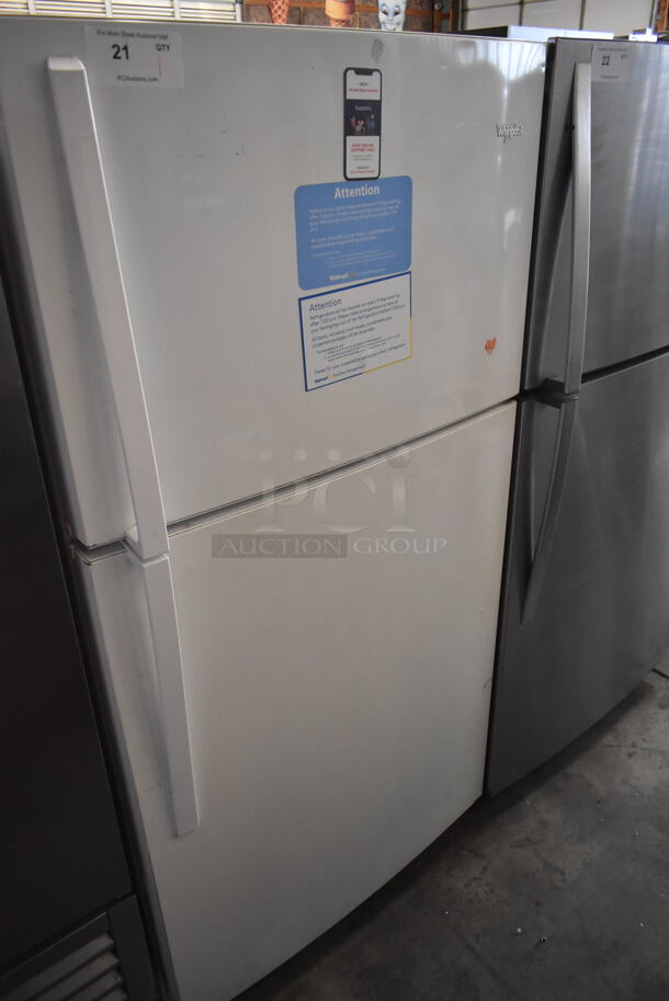 Whirlpool WRT511SZDW00 Metal Cooler Freezer Combo. 115 Volts, 1 Phase. Tested and Powers On But Does Not Get Cold