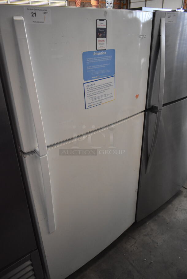 Whirlpool WRT511SZDW00 Metal Cooler Freezer Combo. 115 Volts, 1 Phase. Tested and Powers On But Does Not Get Cold - Image 1 of 6