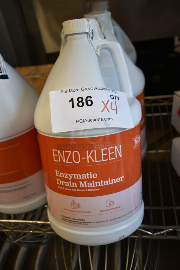 4 BRAND NEW SCRATCH AND DENT! Enzo-Kleen Enzymatic Drain Maintainer Jugs. 4 Times Your Bid! - Image 3 of 5