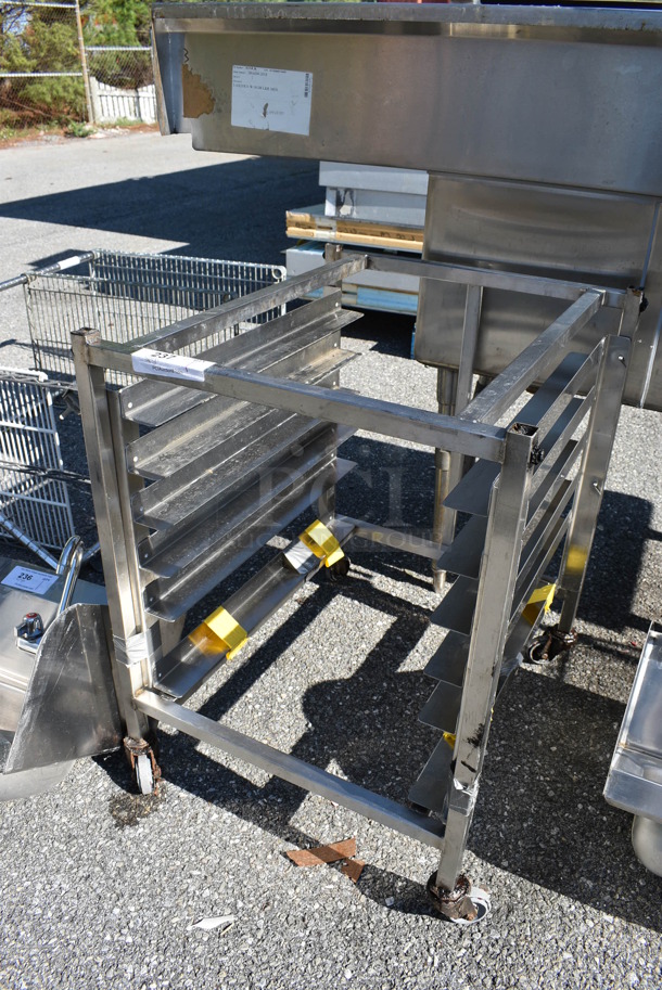 Metal Commercial Pan Transport Rack on Commercial Casters. 22x26x30 - Image 2 of 4