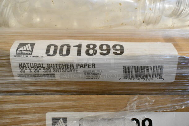 32 BRAND NEW Boxes of McNairn 001899 Natural Butcher Paper 36x36. 32 Times Your Bid!  - Image 4 of 4