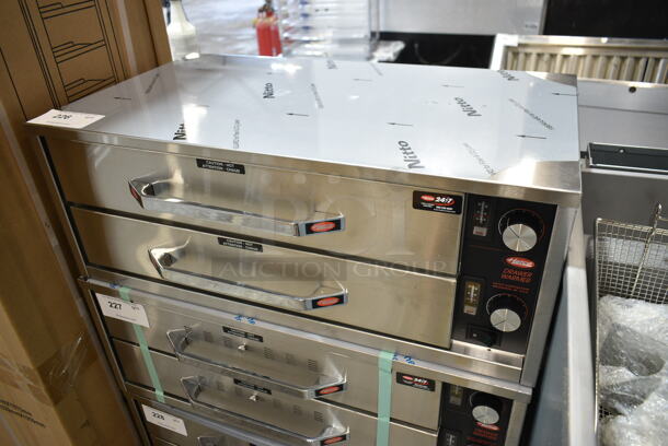 BRAND NEW SCRATCH AND DENT! Hatco HDW-1R2 Stainless Steel Freestanding Split Two Drawer Warmer. 120 Volts, 1 Phase. Tested and Working! - Image 3 of 9