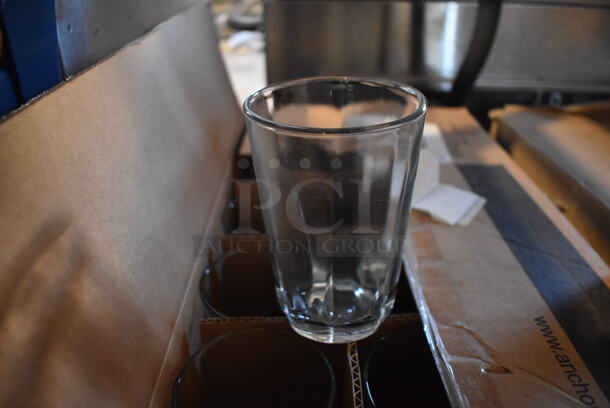 36 BRAND NEW IN BOX! Anchor Oneida  Beverage Glasses. 3.5x3.5x5. 36 Times Your Bid!