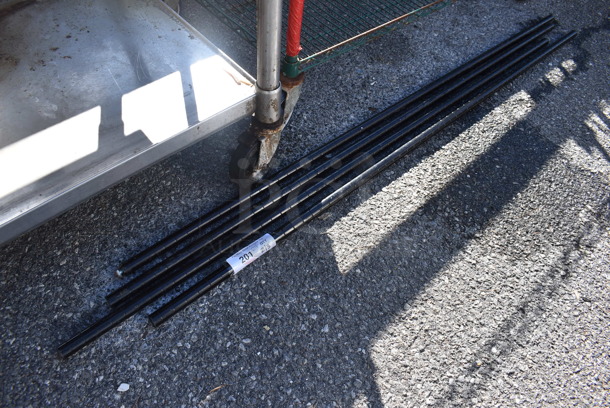 ALL ONE MONEY! Lot of 4 Black Finish Poles. 63" - Image 1 of 3