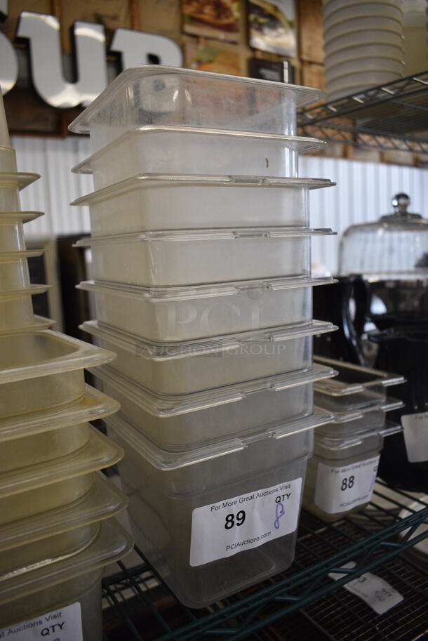ALL ONE MONEY! Lot of 8 Clear Poly 1/9 Size Drop In Bins! 1/6x6 - Image 3 of 3