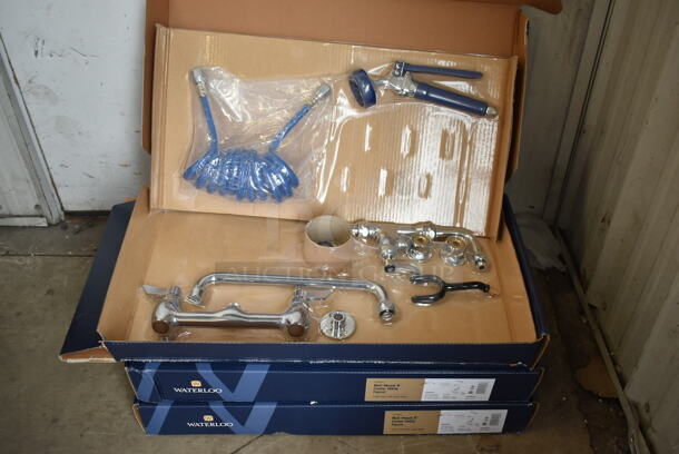 3 BRAND NEW SCRATCH AND DENT! Waterloo 750FWU812 2.6 GPM Wall-Mounted Pet Grooming / Utility Faucet with 8" Centers, 9' Coiled Hose, and 12" Add-On Faucet. 3 Times Your Bid! - Image 2 of 6