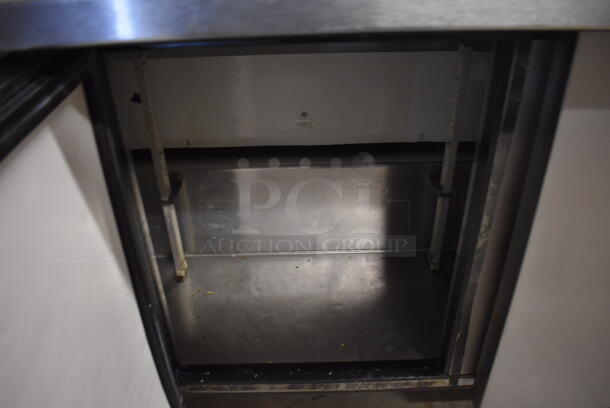 2011 True TSSU-72-18M-B Stainless Steel Commercial Sandwich Salad Prep Table Bain Marie Mega Top on Commercial Casters. 115 Volts, 1 Phase. 72.5x34x46.5. Tested and Working! - Image 7 of 10