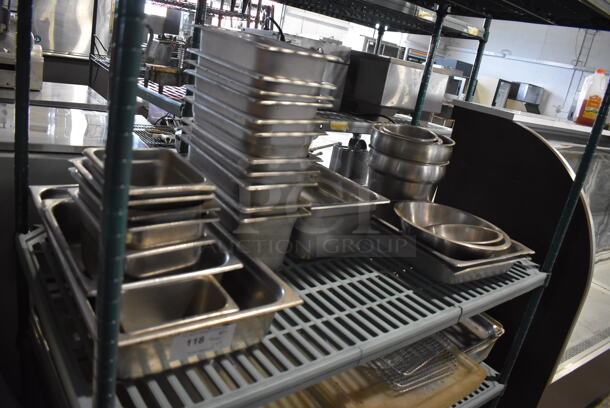 ALL ONE MONEY! Tier Lot of Various Metal Including Cylindrical Bins and Drop In Bins. Includes 1/6x6, 1/2x6 - Image 3 of 12