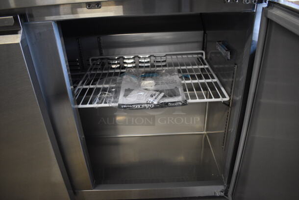 BRAND NEW! Avantco 178SSUC48RHC Stainless Steel Commercial 2 Door Undercounter Cooler on Commercial Casters. 115 Volts, 1 Phase. 48x30x32. Tested and Working! - Image 4 of 8